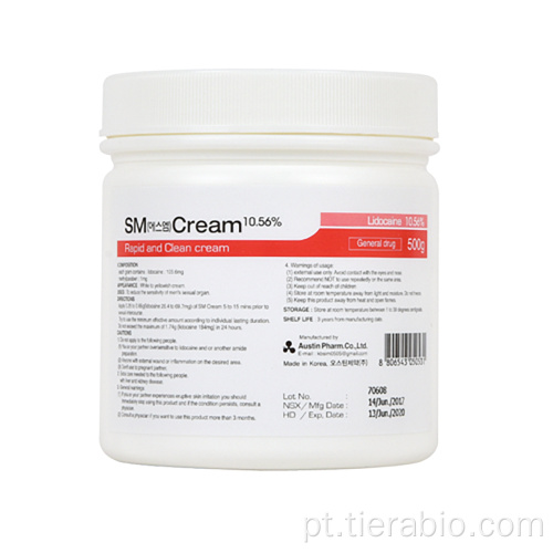 Creme anestésico facial para tatuagem, creme anestésico indolor 500g